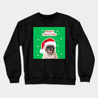 Funny Pug Christmas Photo Crewneck Sweatshirt